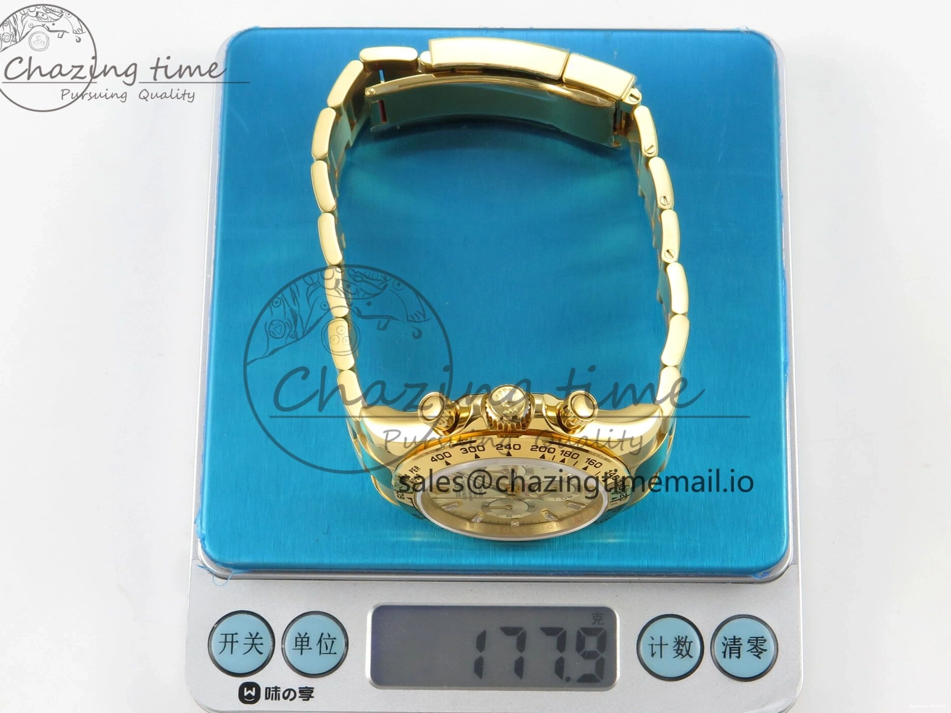 1228 Casual Daytona 126508 YG QF 1:1 Best Edition YG Dial Crystal Markers On YG Bracelet SH4131 V6 (Gain Weight) 305